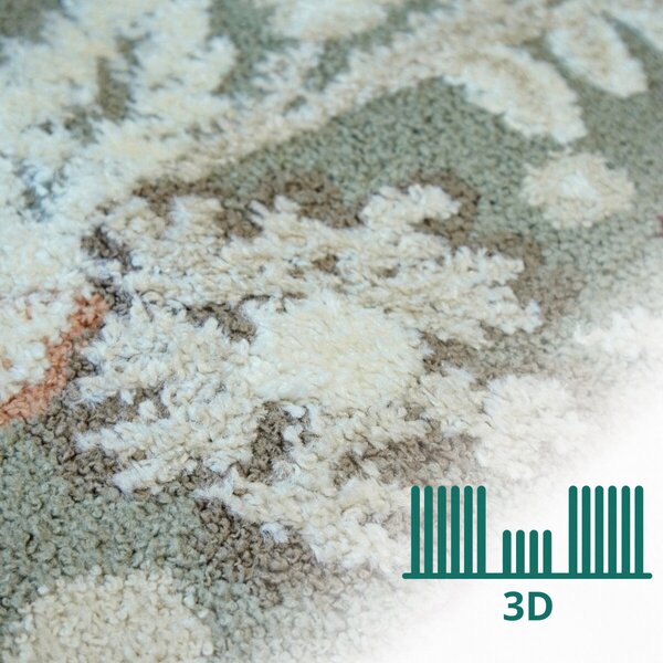 Angel Carpet, Kusový koberec Aurora 25 Green, 60x110, zelená, kancelária