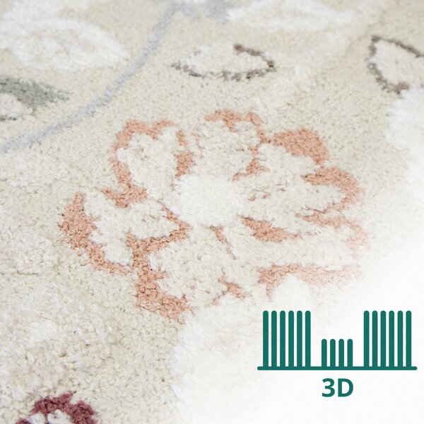 Angel Carpet, Kusový koberec Aurora 25 Beige, 60x110, béžová, kancelária