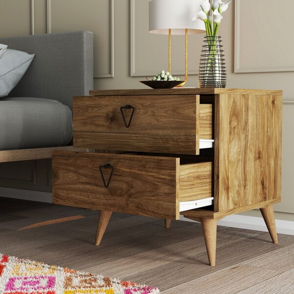 Hanah Home Nočný stolík Versa orech