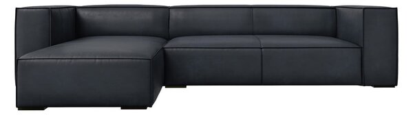 Tmavomodrá kožená rohová pohovka (ľavý roh) Madame – Windsor & Co Sofas