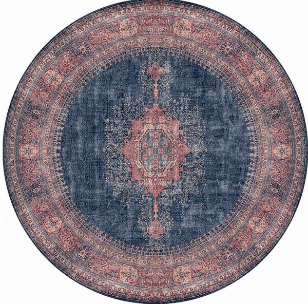 Conceptum Hypnose Okrúhly koberec Blues Chenille 150 cm modrý