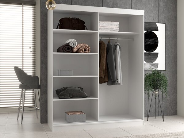 TP Living Šatníková skriňa s 2 zrkadlami IGA 160 cm dub sonoma