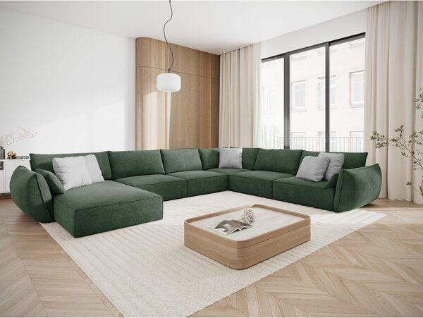 Tmavozelená rohová pohovka (pravý roh) Vanda - Mazzini Sofas