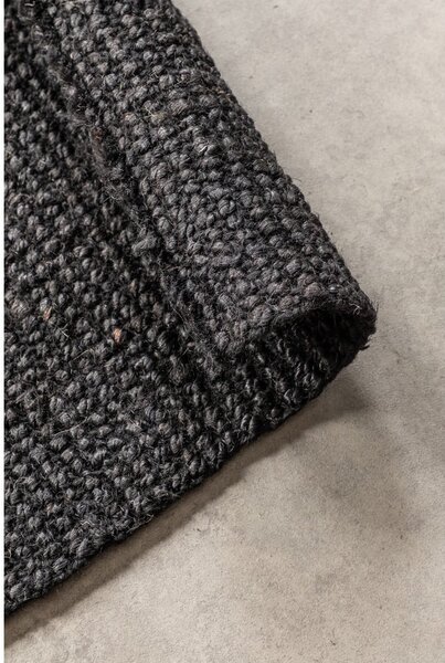 Čierny jutový koberec 80x150 cm Bouclé – Hanse Home