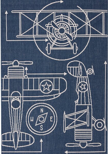 Franc Koberec Aeroplane blue 120x170cm
