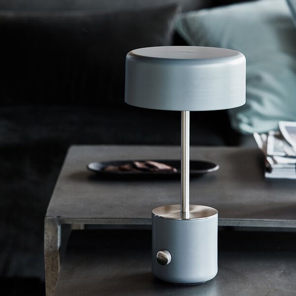 MUZZA USB STOLNÁ LAMPA BRING SIVÁ