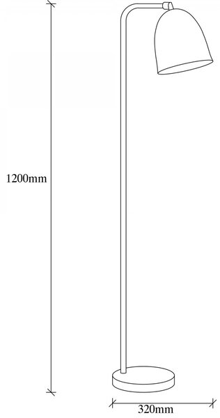Opviq Stojacia lampa Tattoo 120 cm čierno-zlatá