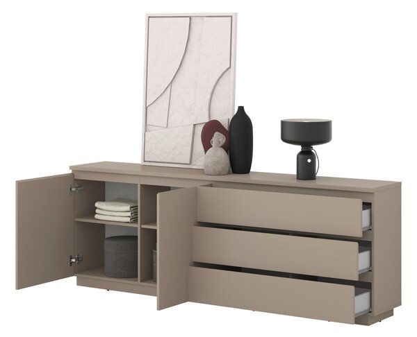 ŠIROKÁ KOMODA, taupe, 200/72/34,5 cm MID.YOU - Online Only drobný nábytok, Online Only