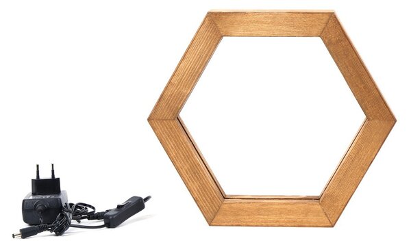Opviq Stolná LED lampa Hexagon hnedá