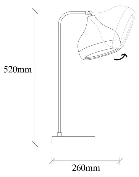 Opviq Stolová lampa Yildo biela/zlatá