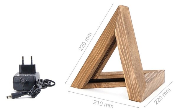 Opviq Stolná LED lampa Triangel hnedá