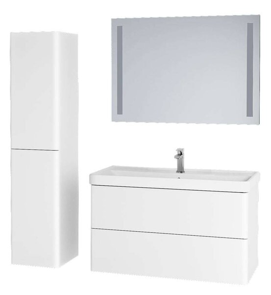 Mereo Siena, kúpeľňová skrinka 100 cm, biela lesk, MER-CN412S