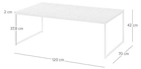 STÔL NA TERASU, kov, 120/73/43 cm Ambia Garden - Online Only záhrada, Online Only