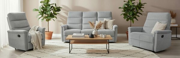 SEDACIA ZOSTAVA, textil, svetlosivá Livetastic - Online Only obývacie izby, Online Only