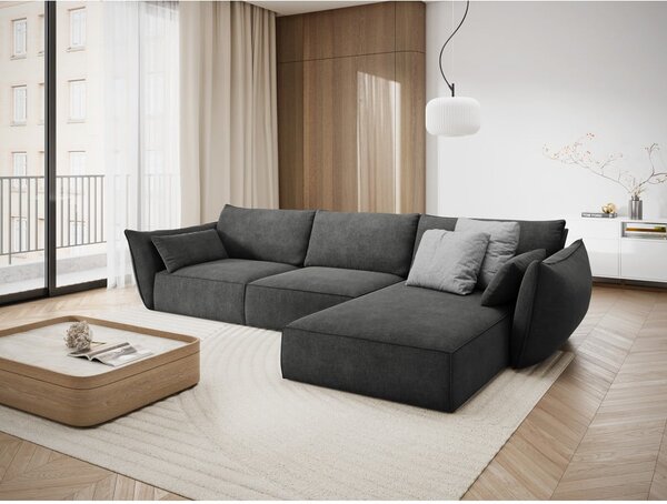 Sivá rohová pohovka (pravý roh) Vanda - Mazzini Sofas