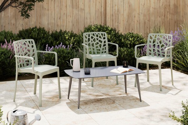 STÔL NA TERASU, kov, sklo, 105/40/60 cm Ambia Garden - Online Only záhrada, Online Only
