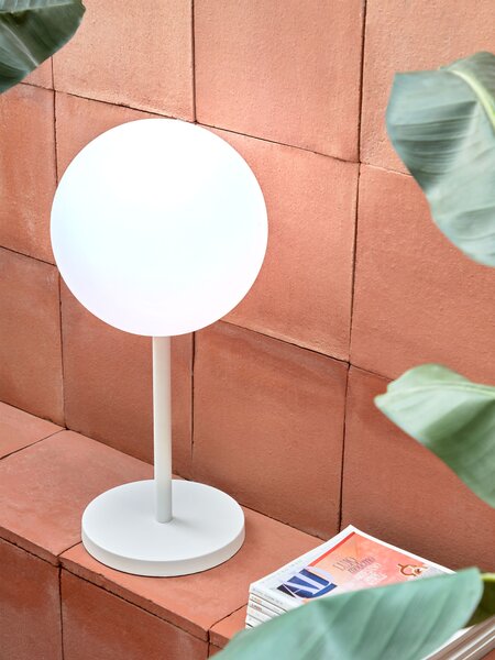 MUZZA NABÍJACIA STOLNÁ LAMPA MIMOZA 64 cm biela