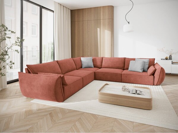 Červená rohová pohovka (variabilná) Vanda - Mazzini Sofas