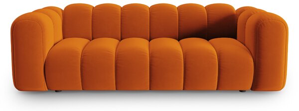 MUZZA Trojmiestna pohovka pauline 230 cm zamat oranžová