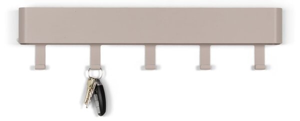 Taupe kovový nástenný vešiak s poličkou 52 cm Dax Play – Spinder Design