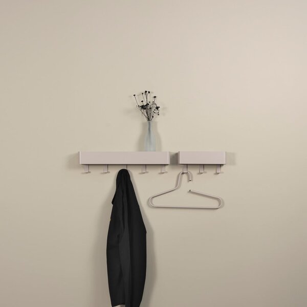 Taupe kovový nástenný vešiak s poličkou 52 cm Dax Play – Spinder Design