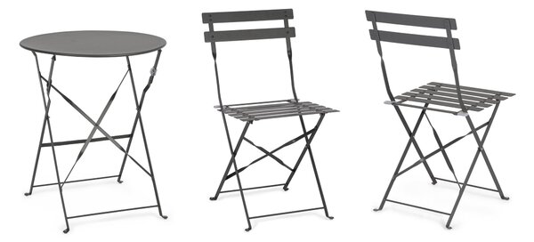MUZZA Záhradný set tinas čierny