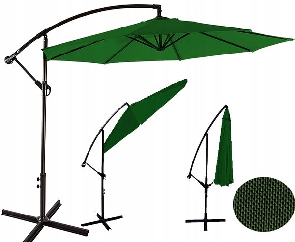 Slnečník EXCLUSIV, ø300cm, zeleny