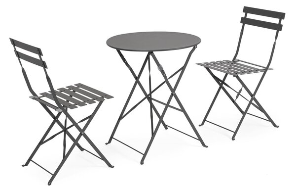 MUZZA Záhradný set tinas čierny