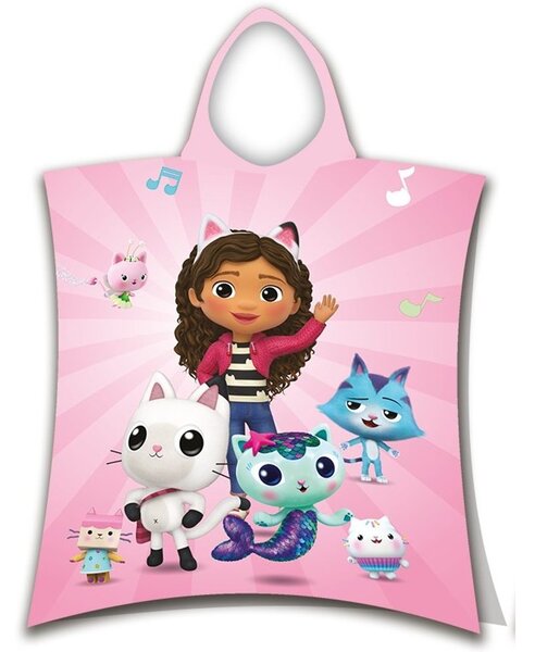Jerry Fabrics Detské pončo-osuška - Lilo a Stitch - modrá