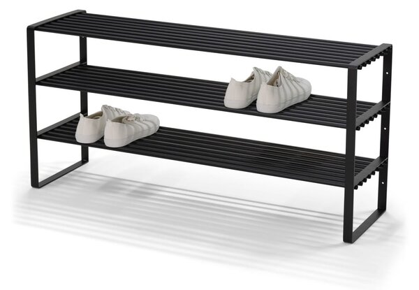 Čierna kovová skrinka na topánky 100x48,5x29 cm Rex – Spinder Design