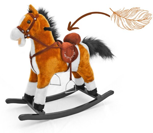 Hojdací koník Mustang svetlohnedý