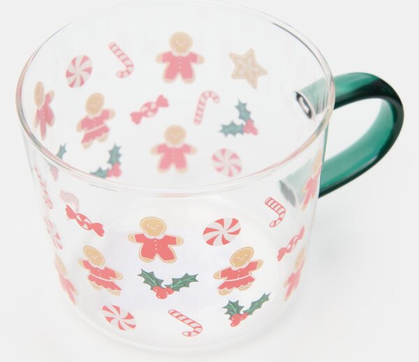 Sinsay - Sklenený hrnček s vianočným motívom - viacfarebná