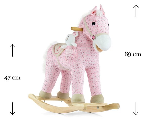 Hojdací koník Pony ružový
