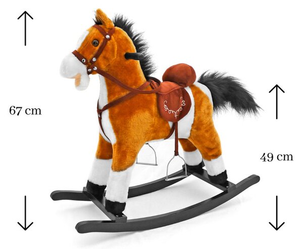 Hojdací koník Mustang svetlohnedý