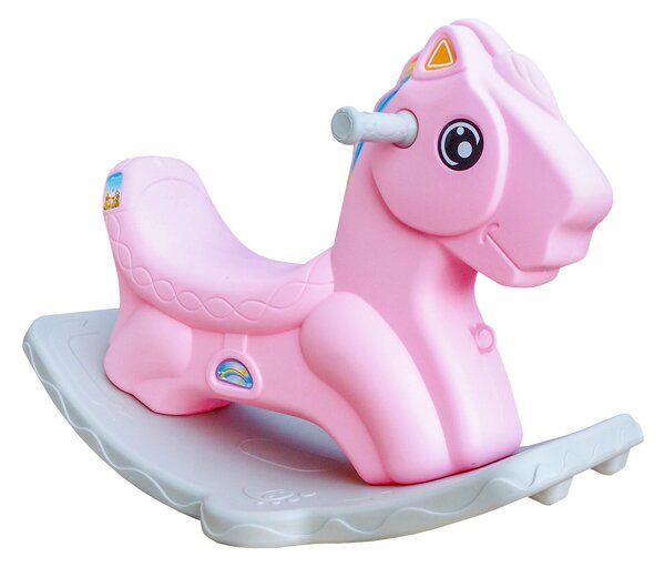 Aga4Kids Plastový hojdací koník DS3801 Ružový