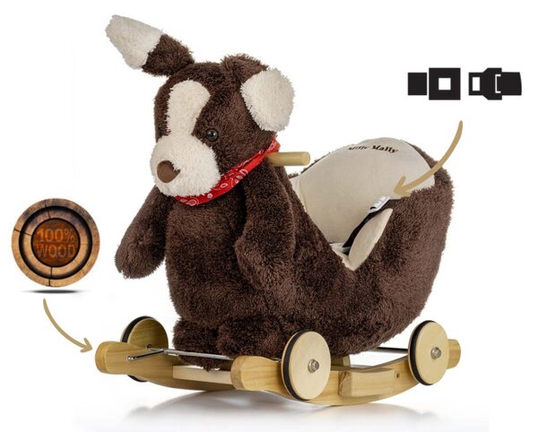 Hojdací psík Polly Plus hnedý