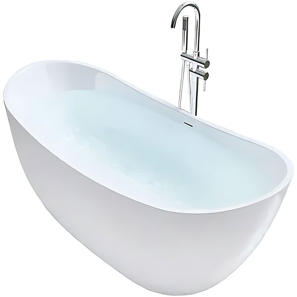 Rea Ferrano, voľne stojaca vaňa 150x73 cm, biela lesklá, REA-W0099