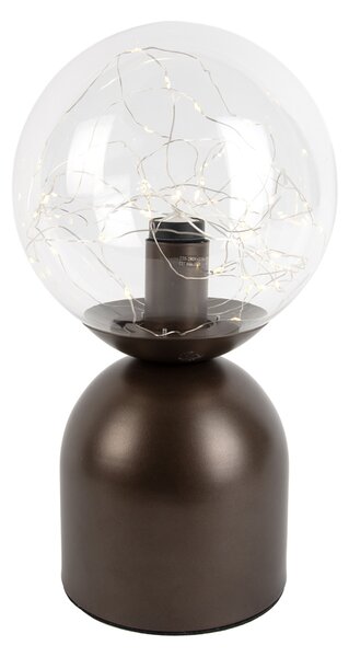 Stolná lampa Hotel Chic tmavý bronz s čírym sklom vrátane svetelnej šnúry E27 - Pallon Trend