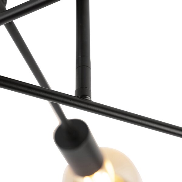 Inteligentné stropné svietidlo čierne 6-žiarovkové vrátane Wifi G95 - Sydney