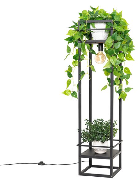 Inteligentná priemyselná stojaca lampa čierna vrátane Wifi G95 - Cage Rack