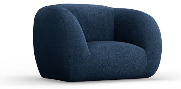 Modré kreslo z textílie buklé Essen – Cosmopolitan Design