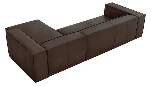 Tmavohnedá kožená rohová pohovka (pravý roh) Madame - Windsor & Co Sofas