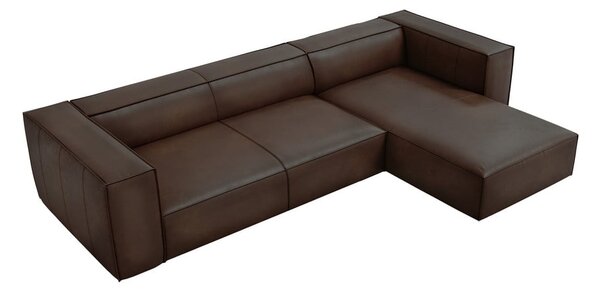 Tmavohnedá kožená rohová pohovka (pravý roh) Madame - Windsor & Co Sofas