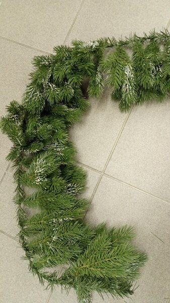 NOL shops Vianočná girlanda PE Jedľa zasnežená 150 cm - 3D ihličie - II. Kvalita