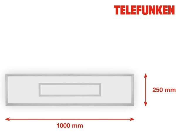 LED RGBW stmievateľný panel LED/20W/230V strieborný + diaľkové ovládanie
