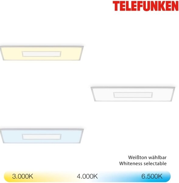 LED RGBW stmievateľný panel LED/20W/230V strieborný + diaľkové ovládanie