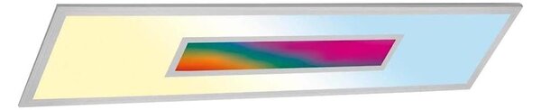 LED RGBW stmievateľný panel LED/20W/230V strieborný + diaľkové ovládanie