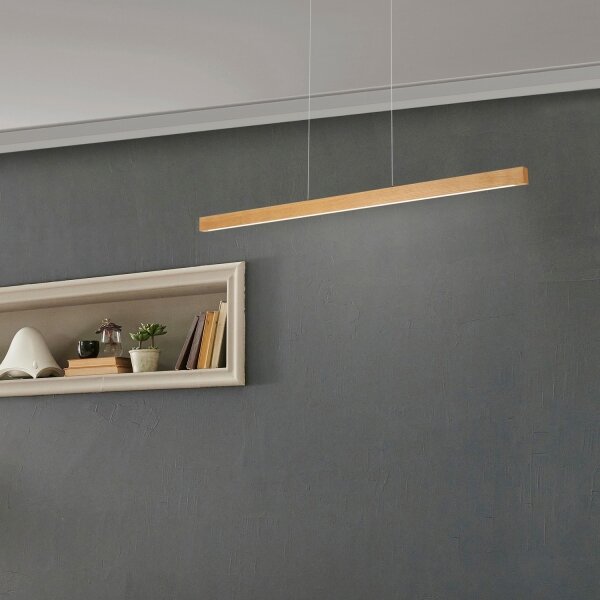 Závesný LED luster na lanku VERDE LED/18W/230V 3000K 106 cm dub