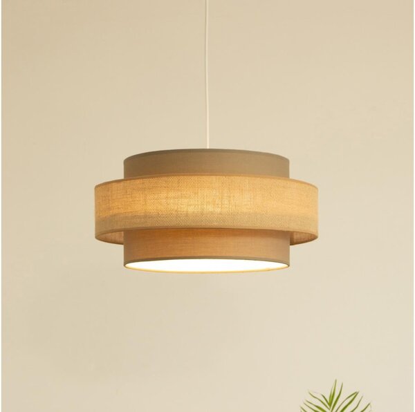 Brilagi - Závesný luster na lanku RESNA 1xE27/60W/230V, priemer 40 cm, hnedá/béžová