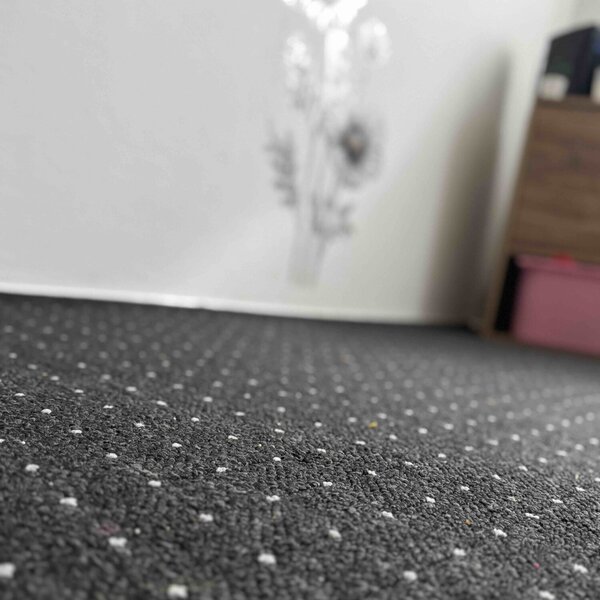 Condor Carpets , Kusový koberec Udinese antracit, 57x120, šedá, chodba / predsieň